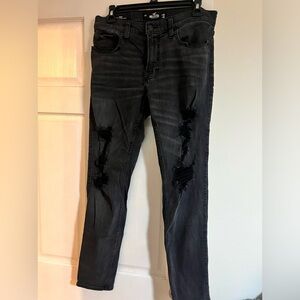 Hollister black ripped Jeans, never worn